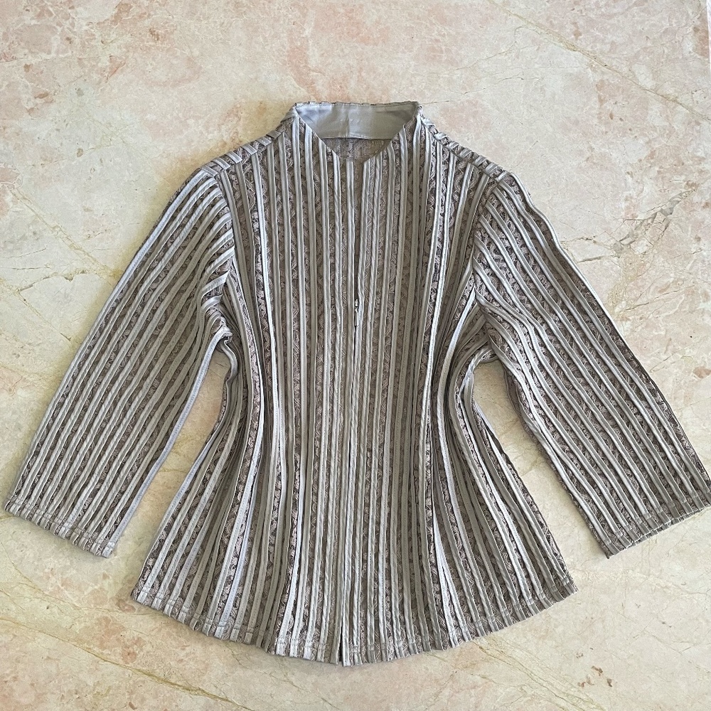 Chico's Vintage Taupe Travelers Jacket